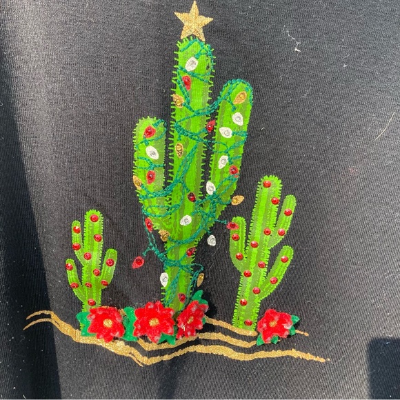 Christmas cactus shirt long sleeve size xl - Picture 2 of 5